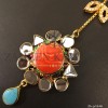 Coral Kundan Necklace Set