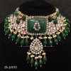 Emerald & Zircons Stone Necklace!