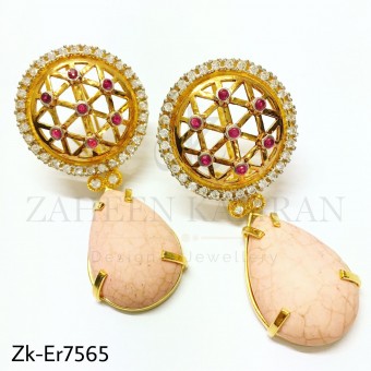 Stunning round top earrings