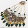 Emerald Kundan Prety Necklace Set