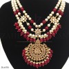 Ruby Pearls Necklace Set