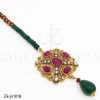 Ruby Emerald Filigree Necklace Set