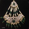 Emerald & Zircons Stone Necklace!