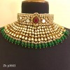 Gold Plated Stunning Ruby and Emerald Necklace Set
