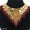 Gold Plated Water Drop Ruby Necklace 