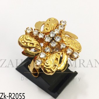 Golden Zirconian ring