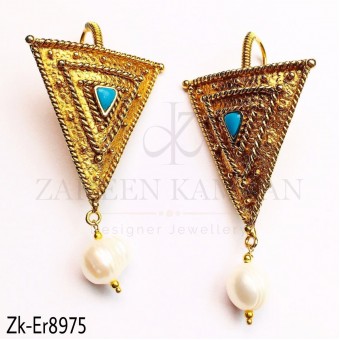 Triangle style earrings.