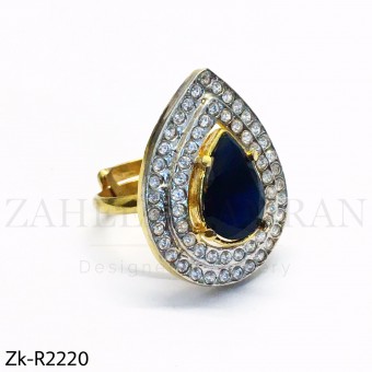 Sapphire zirconian ring