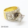 Zirconia broad 925 ring