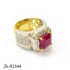 Ruby square 925 ring
